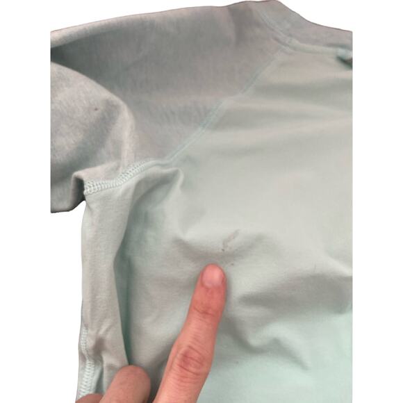 Lululemon Crew Neck Sweatshirt Long Sleeves Aqua / Teal Color Size 4 - Picture 7 of 9